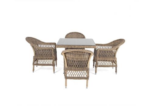  "Сицилия" обеденная группа плетеная, цвет соломенный, фото 11 