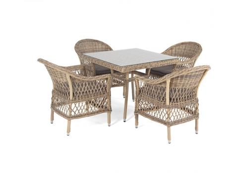  "Сицилия" обеденная группа плетеная, цвет соломенный, фото 12 