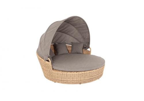  "Стильяно" плетеная кровать круглая, цвет соломенный, фото 9 