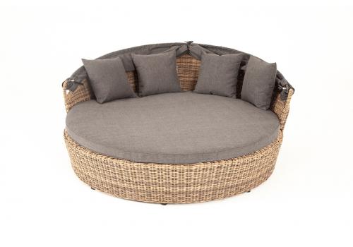  "Стильяно" плетеная кровать круглая, цвет соломенный, фото 13 