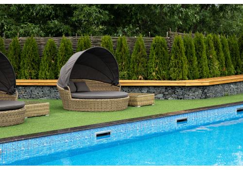  "Стильяно" плетеная кровать круглая, цвет соломенный, фото 25 