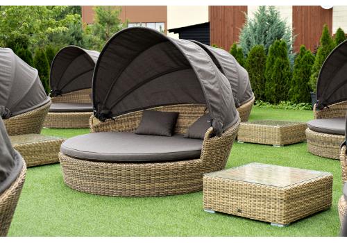  "Стильяно" плетеная кровать круглая, цвет соломенный, фото 27 