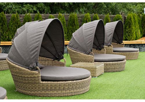  "Стильяно" плетеная кровать круглая, цвет соломенный, фото 64 