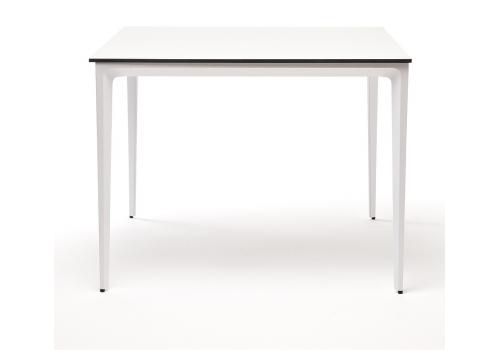  "Малага" обеденный стол из HPL 90х90см, цвет молочный, каркас белый, фото 2 