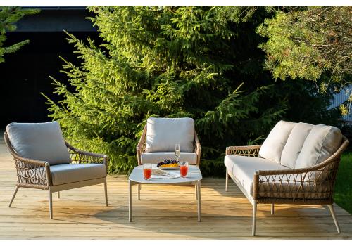  "Венеция" лаунж-зона из искусственного ротанга, цвет соломенный, фото 7 