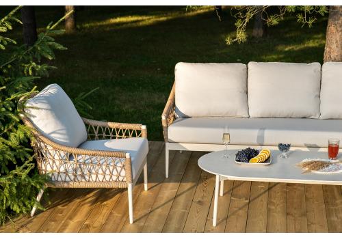  "Венеция" лаунж-зона из искусственного ротанга, цвет соломенный, фото 14 