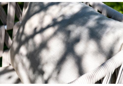  "Диего" лаунж-зона 4-местная плетеная из роупа (веревки), каркас алюминиевый белый, роуп бежевый, фото 18 