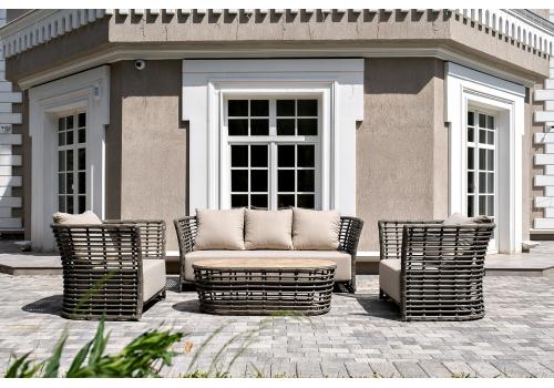  "Валенсия" лаунж-зона из искусственного ротанга, цвет серый, фото 2 