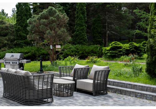  "Валенсия" лаунж-зона из искусственного ротанга, цвет серый, фото 5 