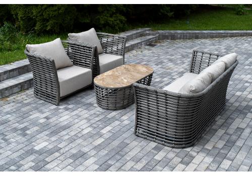  "Валенсия" лаунж-зона из искусственного ротанга, цвет серый, фото 6 