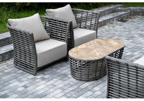  "Валенсия" лаунж-зона из искусственного ротанга, цвет серый, фото 7 