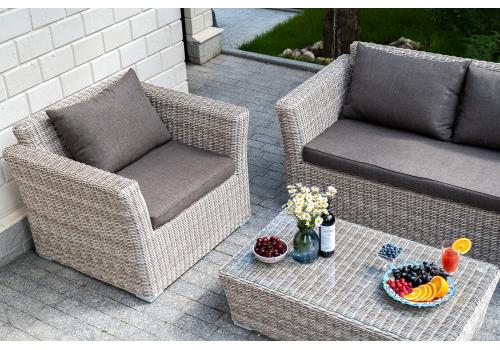  "Капучино" кресло из искусственного ротанга, цвет бежевый, фото 8 