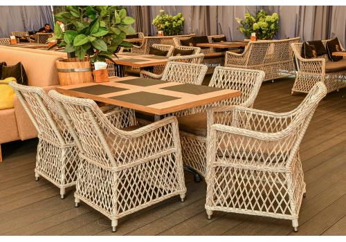  "Латте" плетеное кресло из искусственного ротанга, цвет бежевый, фото 11 