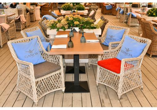  "Латте" плетеное кресло из искусственного ротанга, цвет бежевый, фото 13 