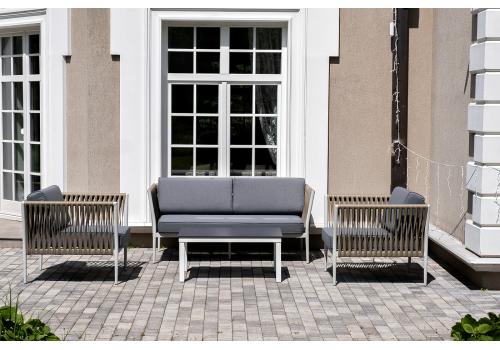  "Касабланка" лаунж-зона плетеная из роупа 4-местная, цвет серый, фото 4 
