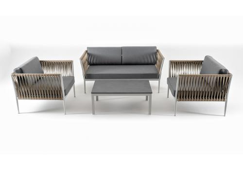  "Касабланка" лаунж-зона плетеная из роупа 4-местная, цвет серый, фото 33 