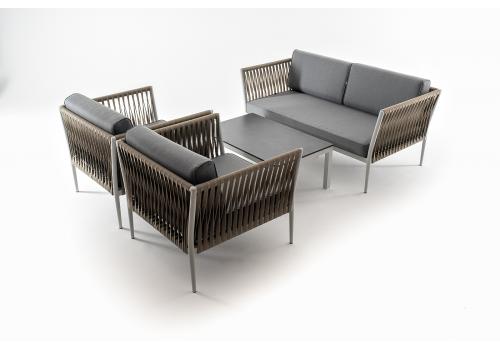  "Касабланка" лаунж-зона плетеная из роупа 4-местная, цвет серый, фото 35 