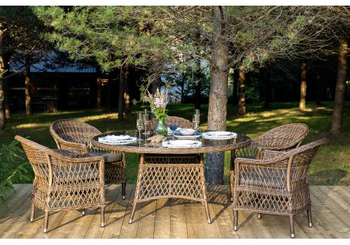  "Эспрессо–150 S" обеденная группа плетеная, цвет коричневый, фото 1 