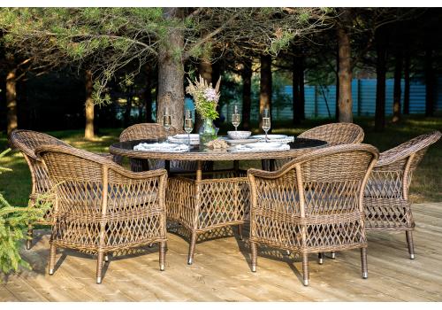  "Эспрессо–150 S" обеденная группа плетеная, цвет коричневый, фото 3 