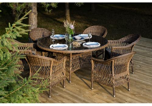  "Эспрессо–150 S" обеденная группа плетеная, цвет коричневый, фото 4 