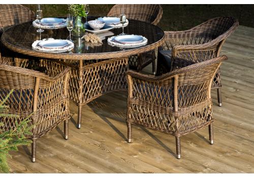  "Эспрессо–150 S" обеденная группа плетеная, цвет коричневый, фото 7 