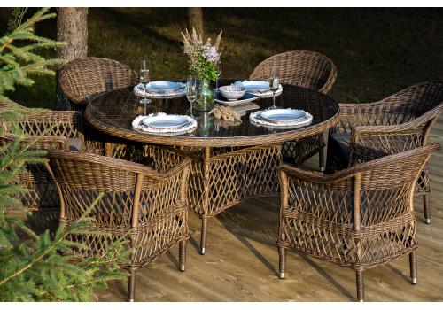  "Эспрессо–150 S" обеденная группа плетеная, цвет коричневый, фото 8 