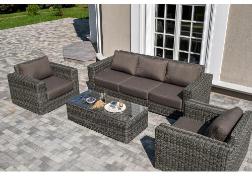  "Боно" лаунж-зона из искусственного ротанга, цвет графит, фото 3 