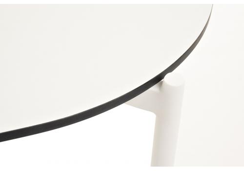  "Диего" журнальный стол из HPL 120х60 H40, каркас белый муар, цвет "молочный", фото 4 