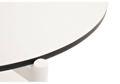  "Диего" журнальный стол из HPL 120х60 H40, каркас белый муар, цвет "молочный", фото 5 