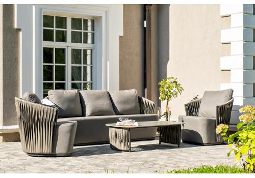  "Флоренция" лаунж-зона из искусственного ротанга, цвет графит, фото 3 