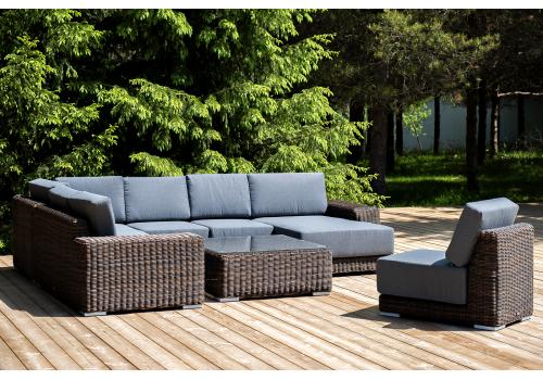  "Капри" трансформирующаяся лаунж-зона из искусственного ротанга, цвет коричневый, фото 3 