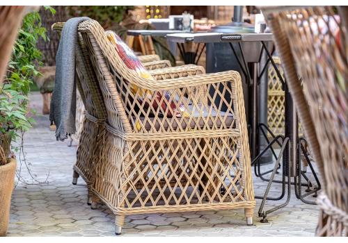  "Латте" плетеное кресло из искусственного ротанга, цвет соломенный, фото 197 