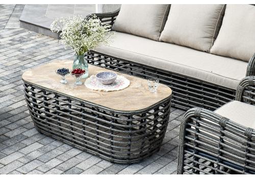  "Ницца" лаунж-зона из искусственного ротанга, цвет бронзовый, фото 69 