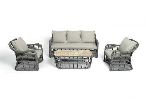  "Ницца" лаунж-зона из искусственного ротанга, цвет бронзовый, фото 77 