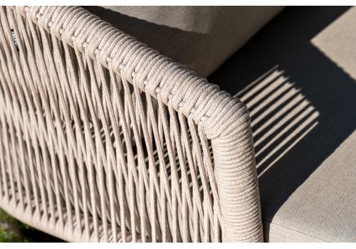  "Верона" лаунж-зона 5-местная плетеная из роупа (веревки), каркас алюминиевый белый, роуп бежевый, фото 37 