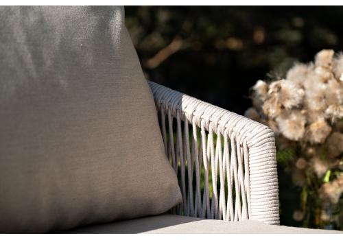  "Верона" лаунж-зона 5-местная плетеная из роупа (веревки), каркас алюминиевый белый, роуп бежевый, фото 39 