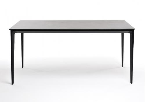  "Малага" обеденный стол из HPL 160х80см, цвет "серый гранит", каркас черный, фото 2 