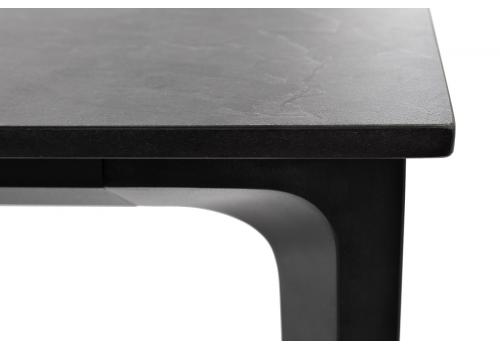 "Малага" обеденный стол из HPL 160х80см, цвет "серый гранит", каркас черный, фото 5 