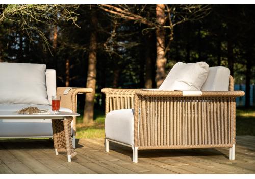  "Мальдивы" лаунж-зона из искусственного ротанга, цвет соломенный, фото 5 