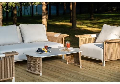  "Мальдивы" лаунж-зона из искусственного ротанга, цвет соломенный, фото 7 