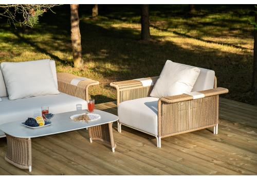  "Мальдивы" лаунж-зона из искусственного ротанга, цвет соломенный, фото 8 