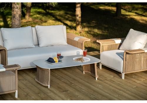  "Мальдивы" лаунж-зона из искусственного ротанга, цвет соломенный, фото 9 