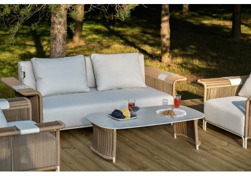  "Мальдивы" лаунж-зона из искусственного ротанга, цвет соломенный, фото 10 