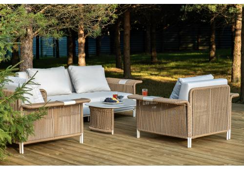  "Мальдивы" лаунж-зона из искусственного ротанга, цвет соломенный, фото 13 
