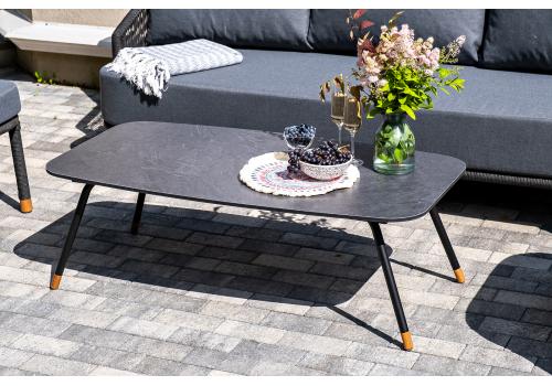  "Верона" лаунж-зона 5-местная плетеная из роупа (веревки), каркас алюминиевый темно-серый, роуп темно-серый, фото 7 