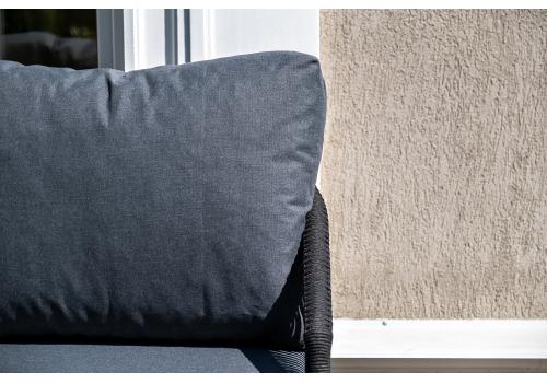  "Верона" лаунж-зона 5-местная плетеная из роупа (веревки), каркас алюминиевый темно-серый, роуп темно-серый, фото 8 