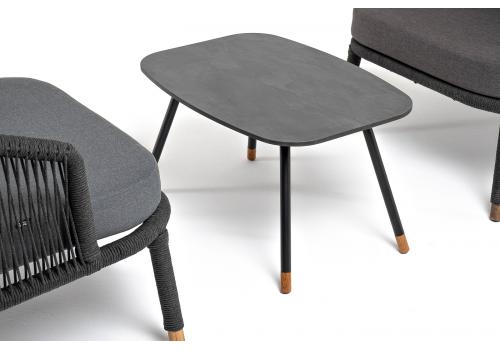  "Верона" лаунж-зона 5-местная плетеная из роупа (веревки), каркас алюминиевый темно-серый, роуп темно-серый, фото 25 