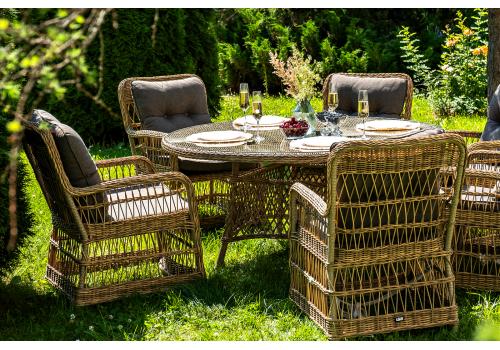  "Эспрессо–150 C" обеденная группа плетеная, цвет соломенный, фото 3 