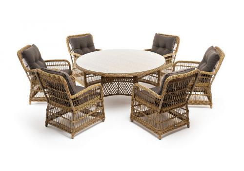  "Эспрессо–150 C" обеденная группа плетеная, цвет соломенный, фото 13 