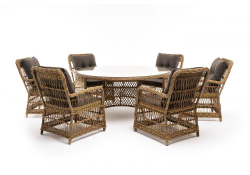  "Эспрессо–150 C" обеденная группа плетеная, цвет соломенный, фото 14 